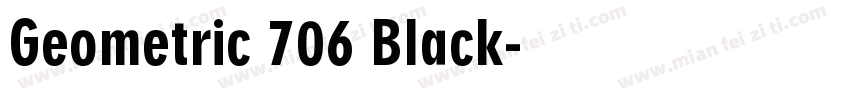 Geometric 706 Black字体转换